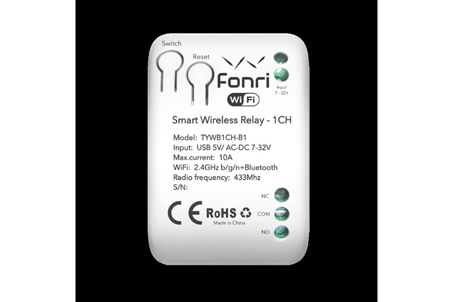 Fonri Wf3-Tm4-0201-02 Wıfı Kablosuz Akıllı Röle - Tek Kanal