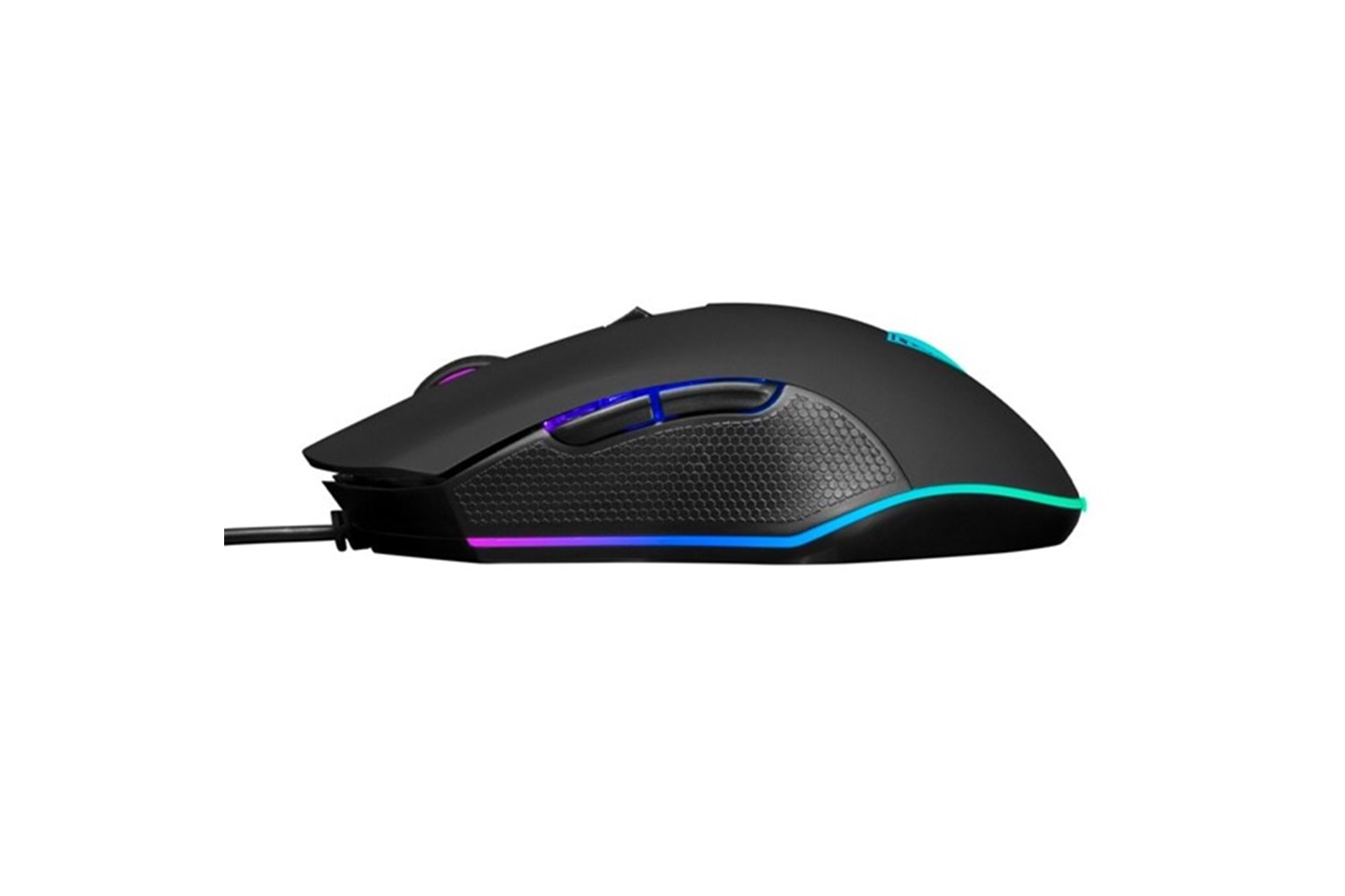 GAMDIAS AURA GS2, Çok Renkli Aydınlatma, USB Kablolu, 6 Tuşlu, Gaming Mouse, 3600DPI, Siyah	