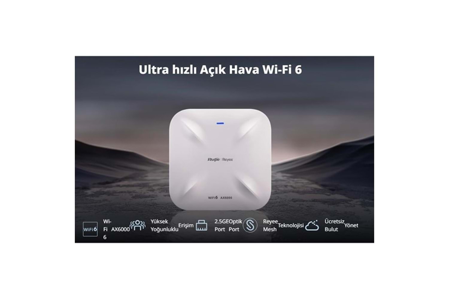 RUIJIE REYEE RG-RAP6260(H) AX6000 GIGABIT 300METRE HARİCİ ACCESS POINT