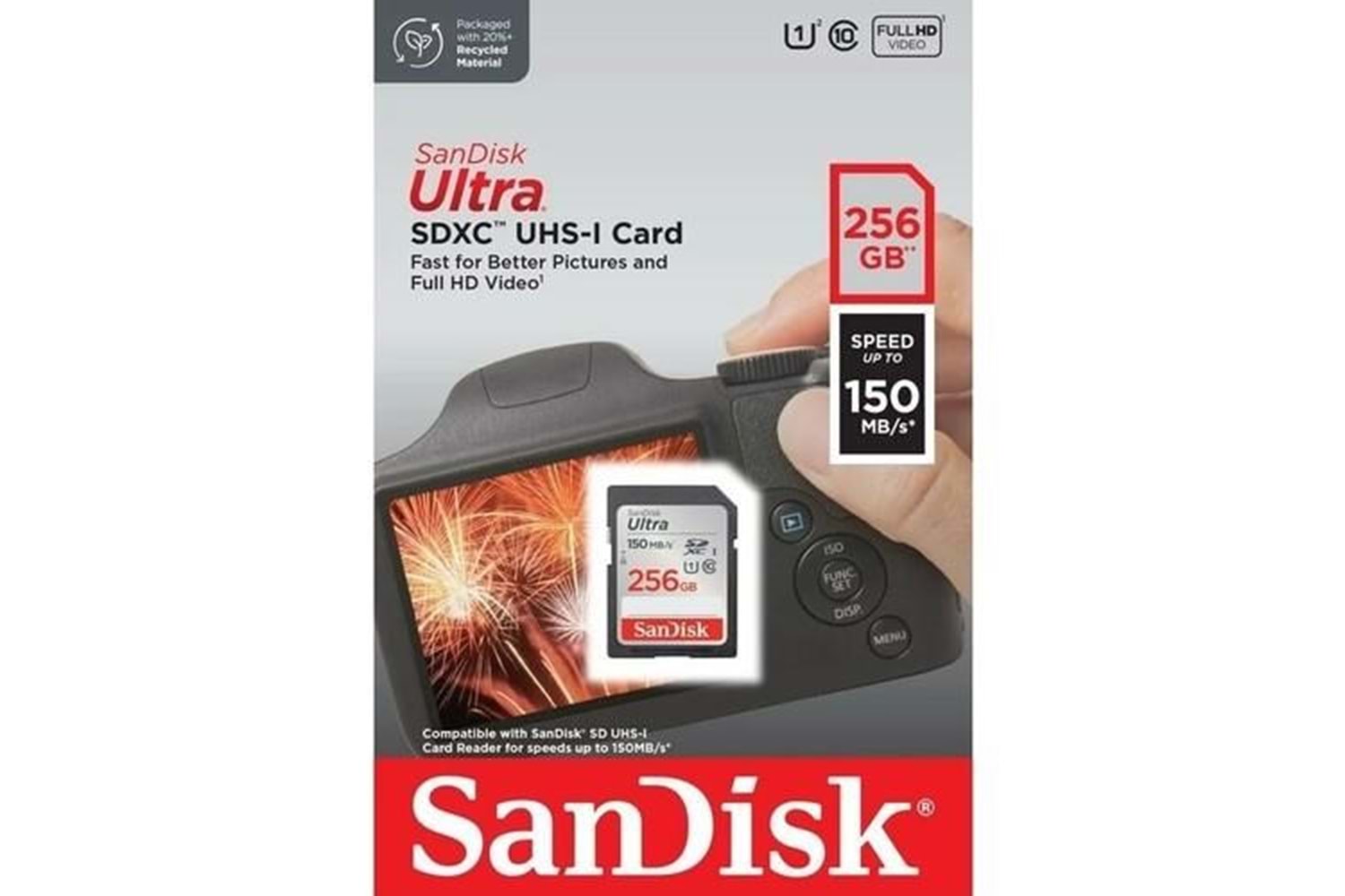 SANDISK 256GB ULTRA SDSDUNC-256G-GN6IN SDHC HAFIZA KARTI