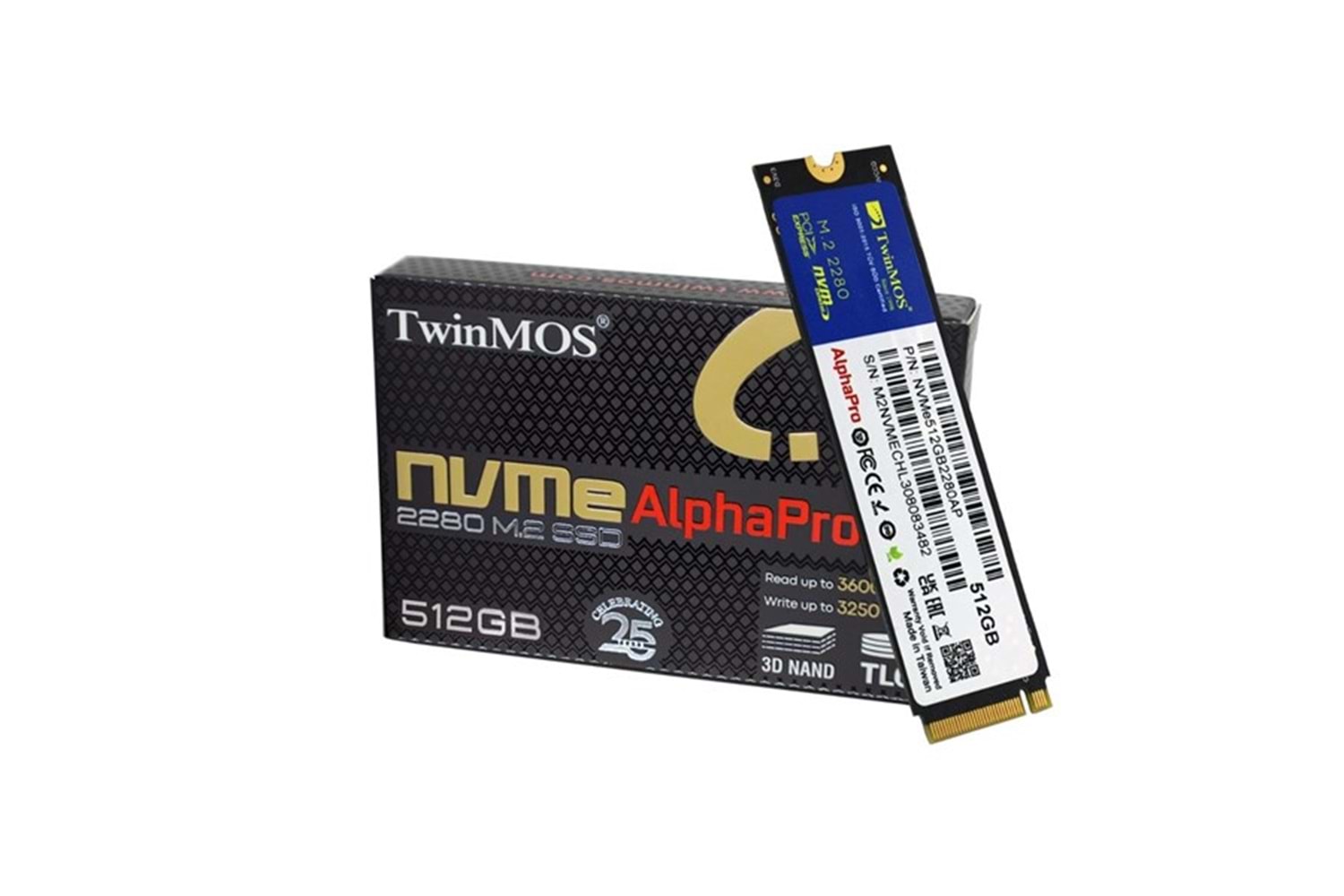 TWINMOS 512GB NVMe512GB2280AP 3600-3250MB/s M2 NVME GEN3 DİSK