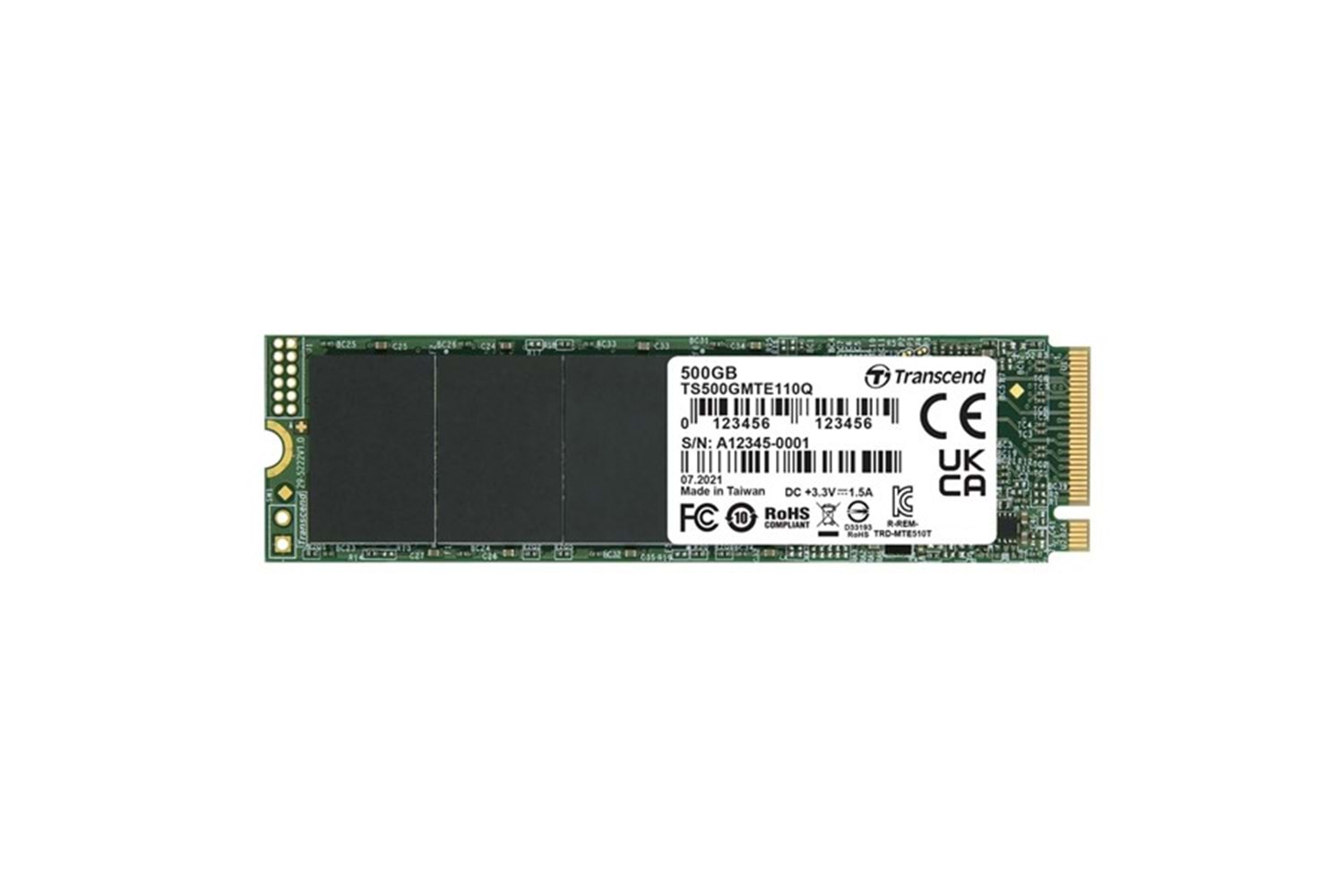 TRANSCEND 500GB TS500GMTE110Q 1900-900MB/s M2 NVME GEN3 DİSK
