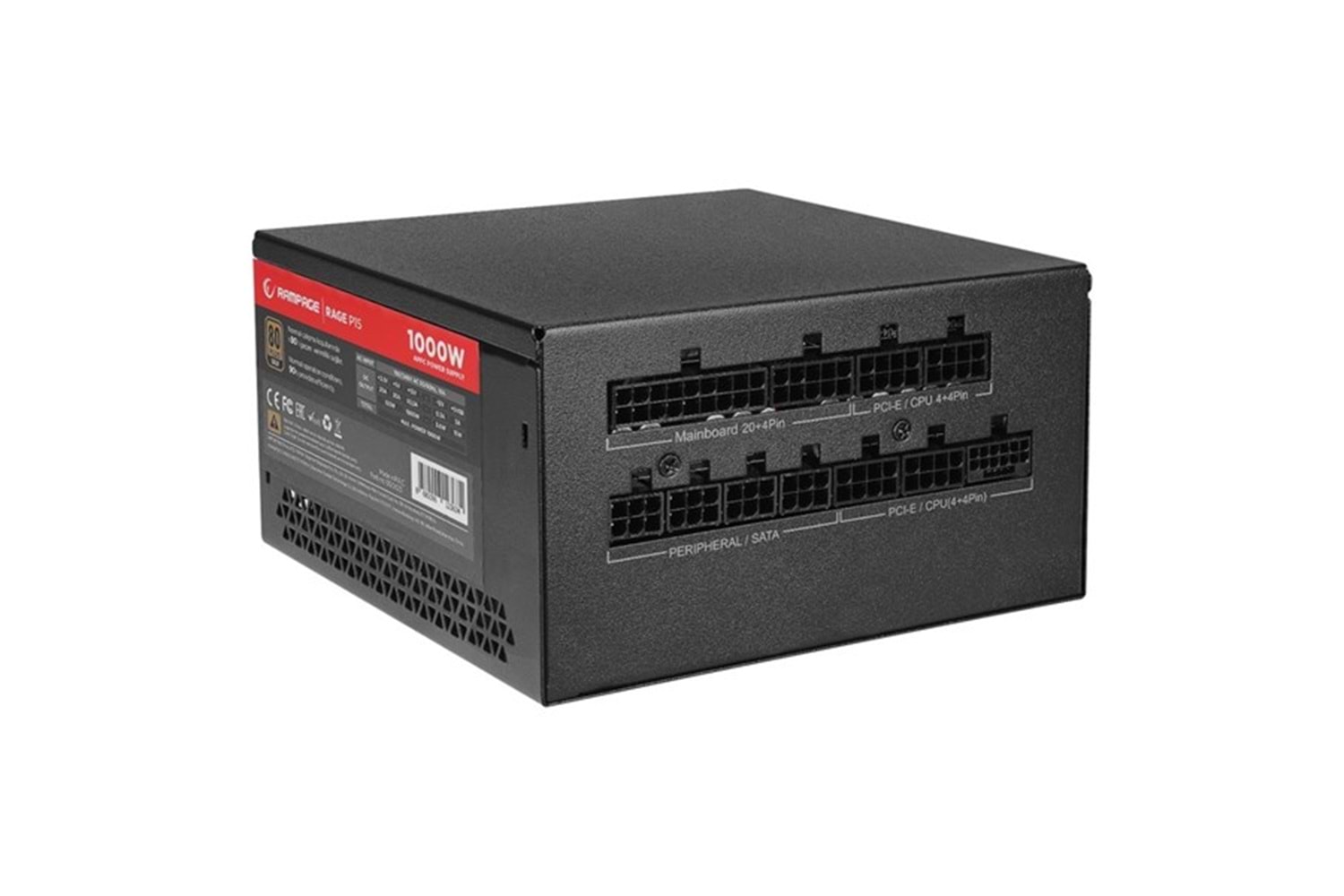 RAMPAGE 1000W 80+ GOLD RAGE P15 PCIE 5.0 TAM MODÜLER POWER SUPPLY