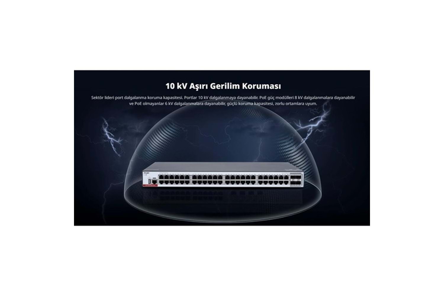 RUIJIE 48port RG-CS83-48GT4XS GIGABIT 4-SFP 10GBE YÖNETİLEBİLİR SWITCH