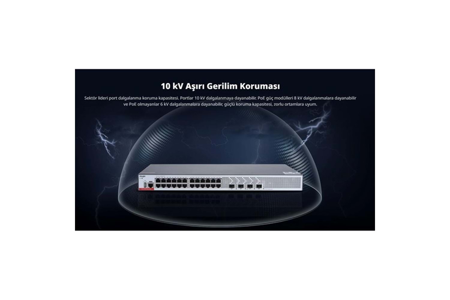 RUIJIE 24port RG-CS83-24GT4XS GIGABIT 4-SFP 10GBE LAYER3 YÖNETİLEBİLİR SWITCH