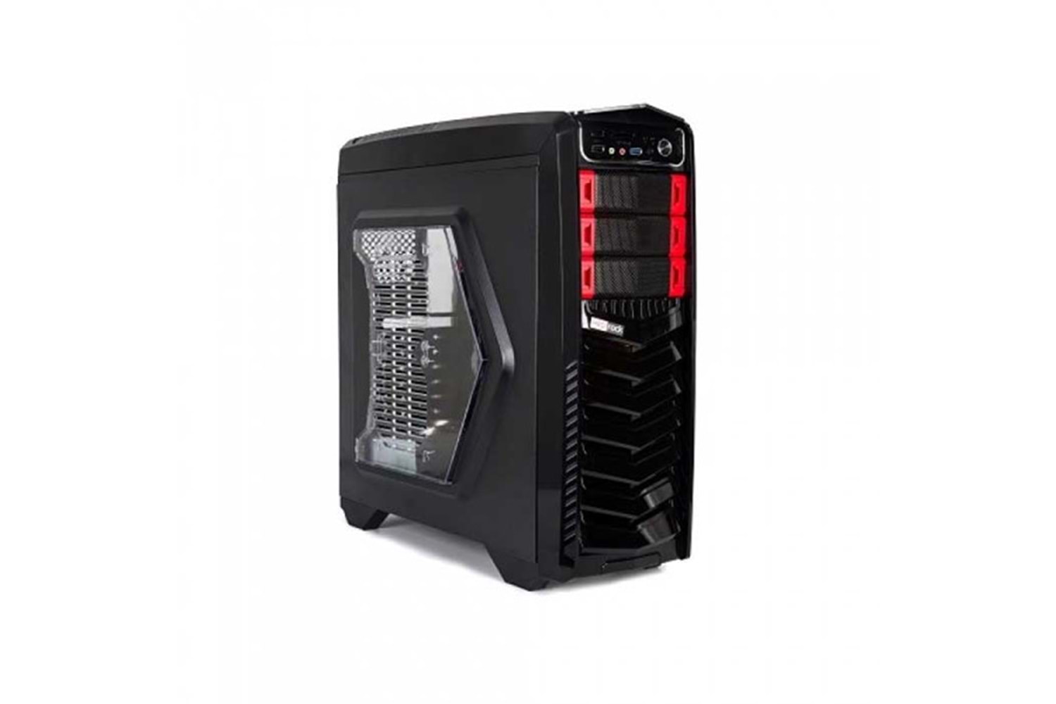 Redrock G901br Game Psu'suz 1X12cm Fan Mıdı Tower Pencereli 1Xusb2.0/1Xusb3.0 1Xaudıo Siyah Kırmızı Kasa
