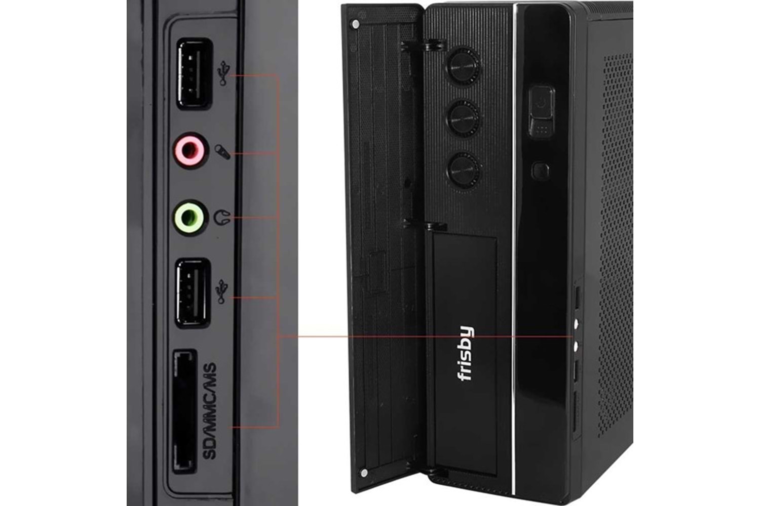 FRISBY 300W FC-S6020B STANDART SLIM ATX PC KASASI