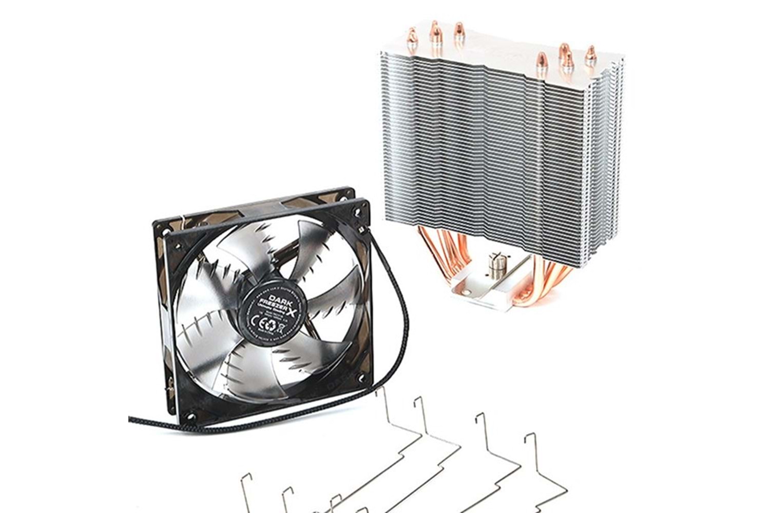 DARK FREEZER X120 DKCCX120 HAVA SOĞUTMALI AM4-1200P LED İŞLEMCİ FANI