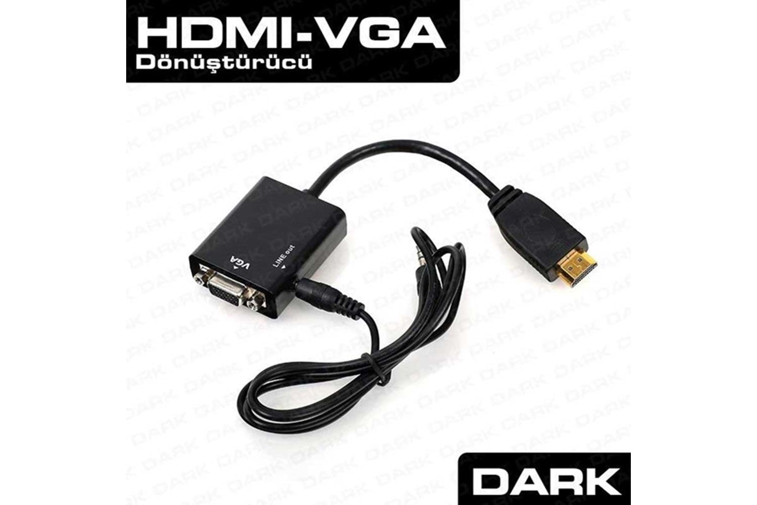 DARK DK-HD-AHDMIXVGA5 0.15metre HDMI-VGA Adaptör Siyah
