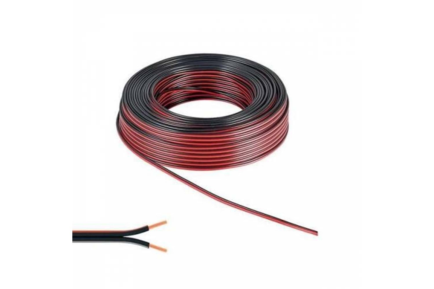 OEM KORDON HOPARLÖR KABLOSU 100Mt 2X0,75 SİYAH-KIRMIZI