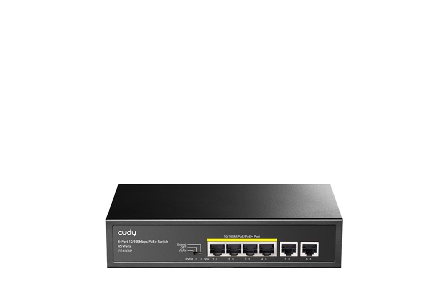 CUDY FS1006P 6 Port 10/100 60w 4port PoE Yönetilemez Switch