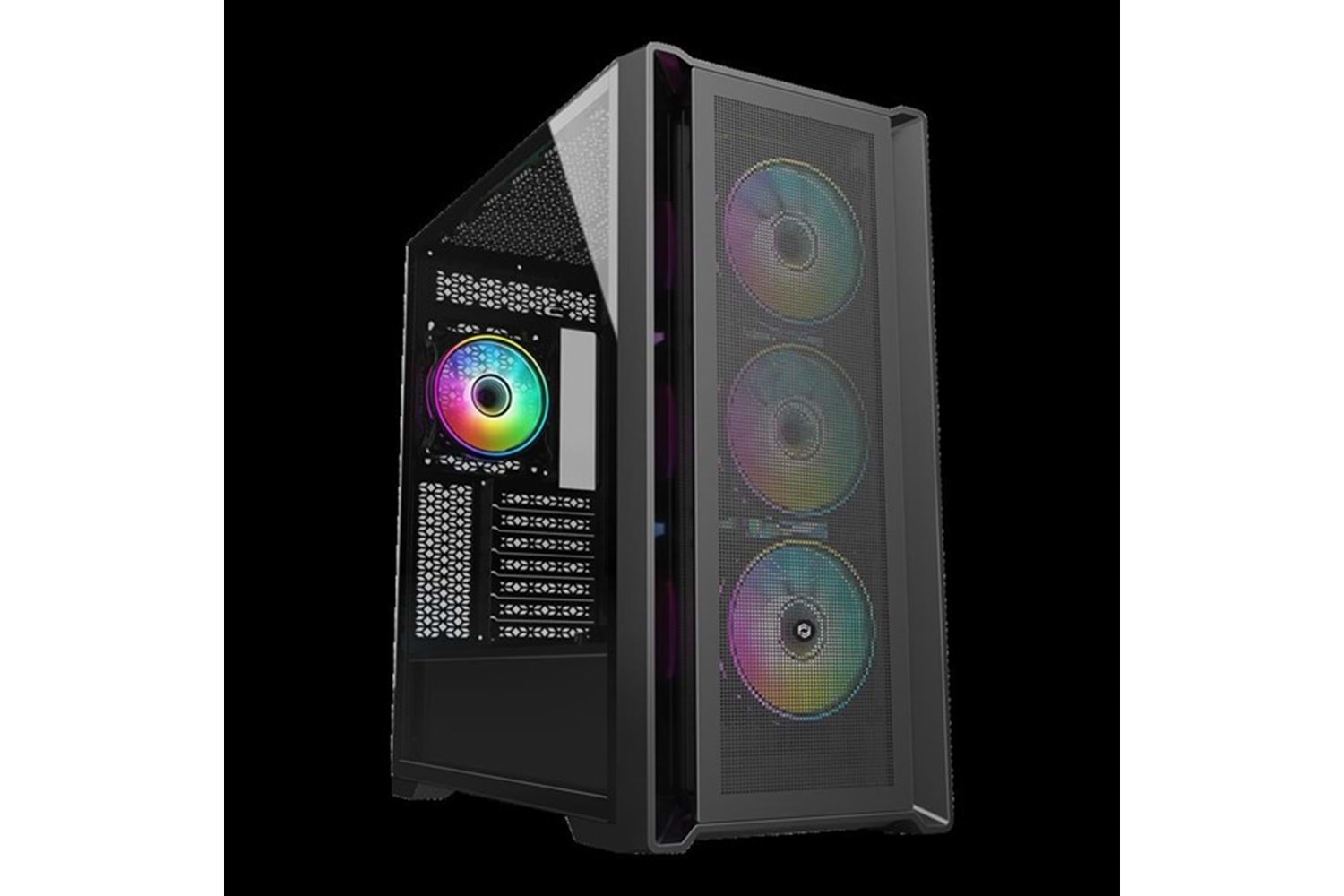 FRISBY 850W 80+ FC-9445G 4-RGB FANLI GAMING MID-TOWER PC KASASI
