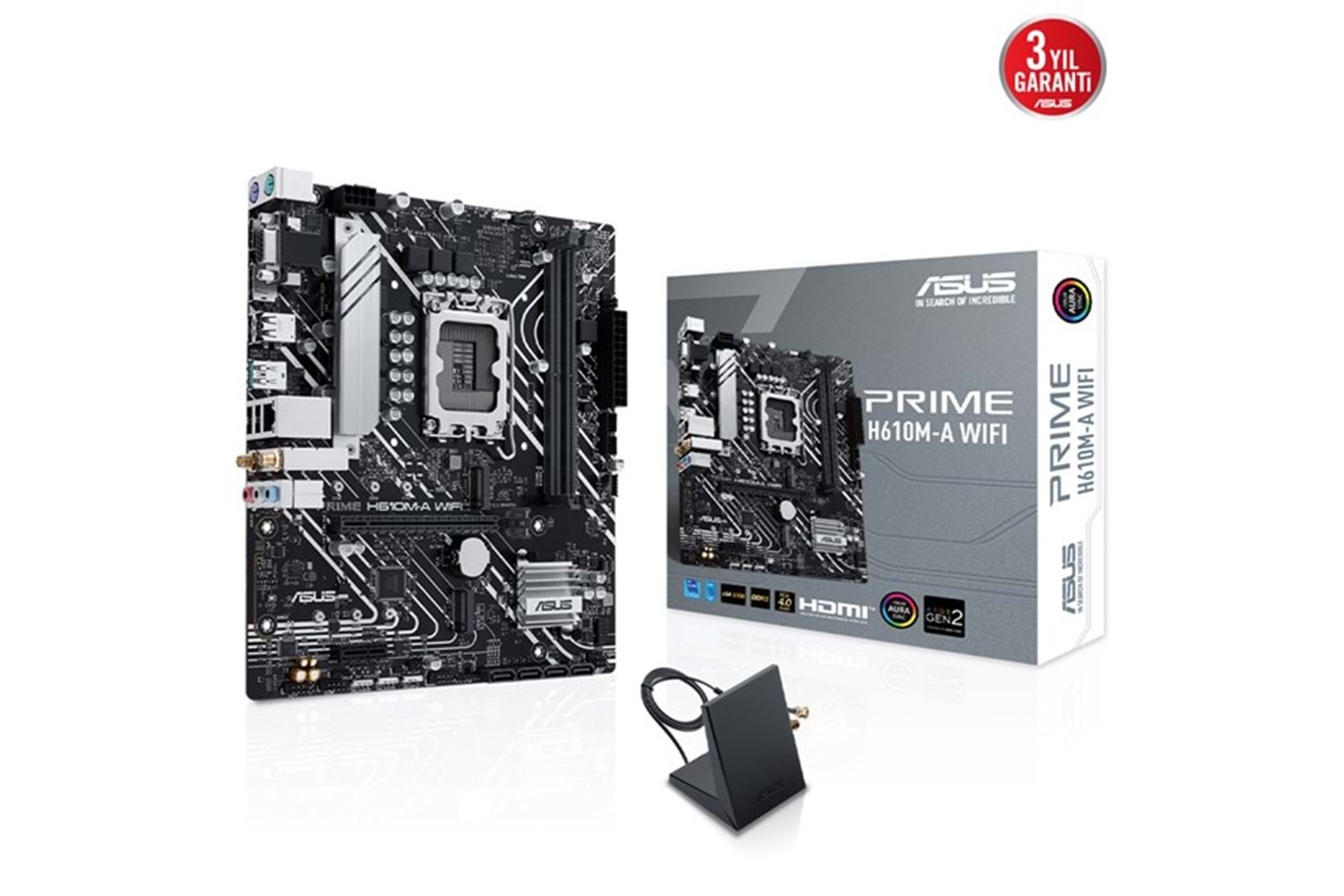 ASUS PRIME H610M-A WIFI DDR5 HDMI DP PCIe 16X v4.0 1700p mATX	