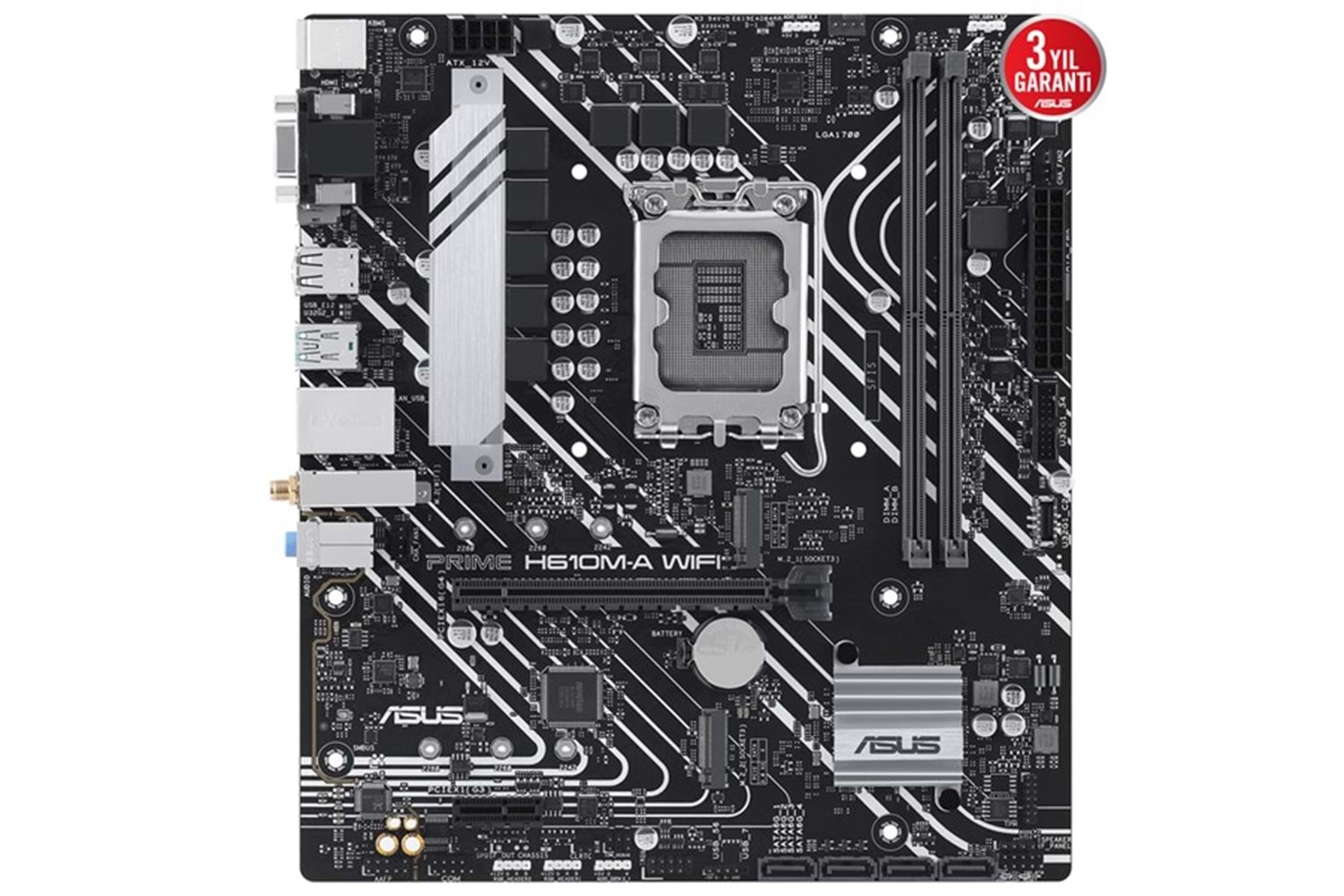 ASUS PRIME H610M-A WIFI DDR5 HDMI DP PCIe 16X v4.0 1700p mATX	