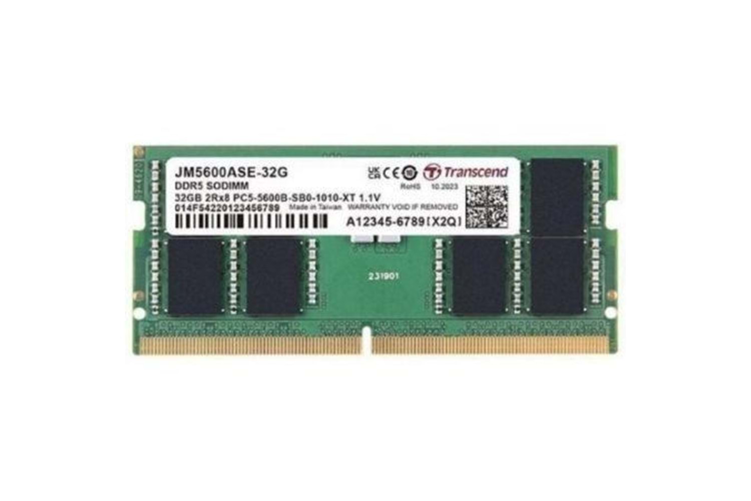 TRANSCEND 32GB DDR5 5600MHZ NOTEBOOK RAM JM5600ASE-32G 