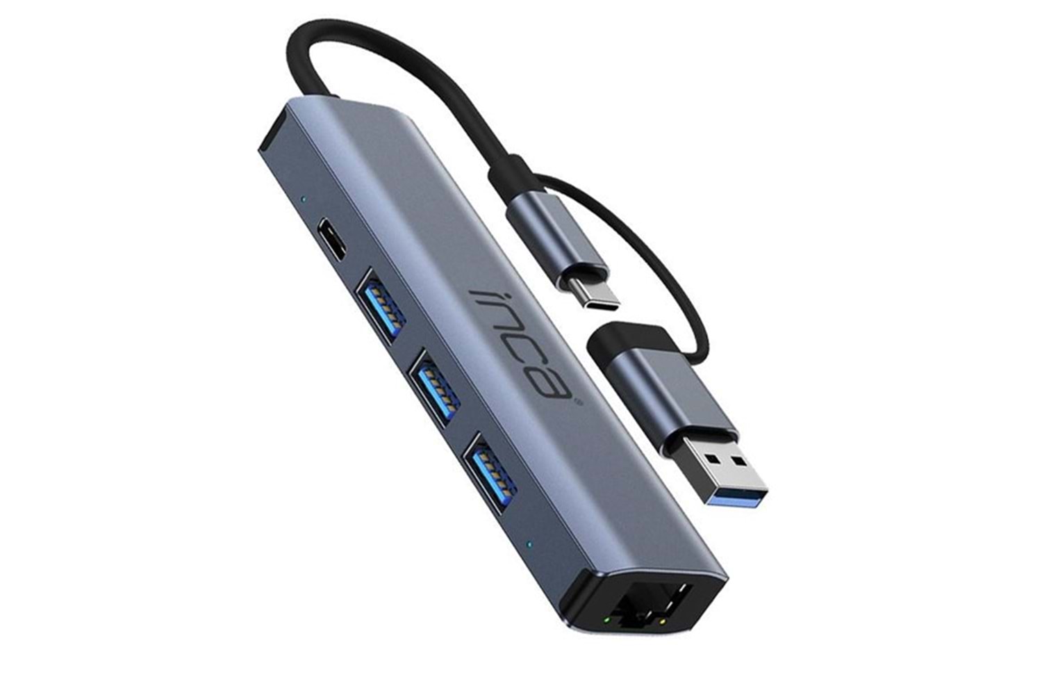 INCA IUTP-5T Gigabit USB Çoklayıcı USB 3.0,TYPEC Ethernet