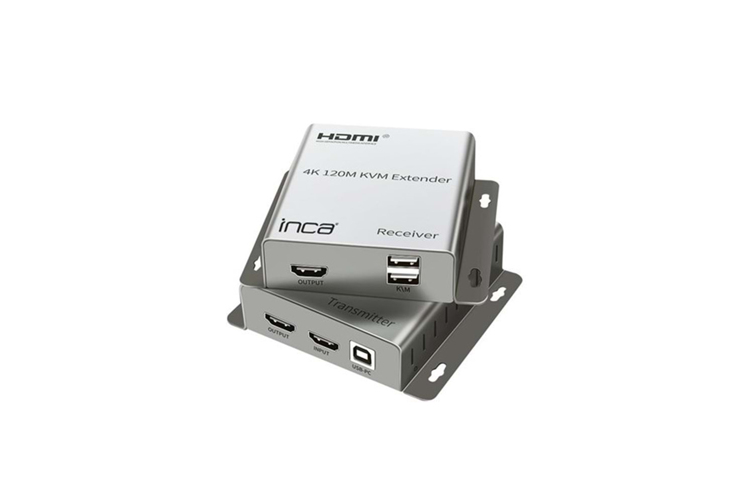 INCA 1port IEX-120 1port HDMI (giriş) 1port Ethernet (Cat6) 4K HDMI Repeater 120metre mesafeye kadar