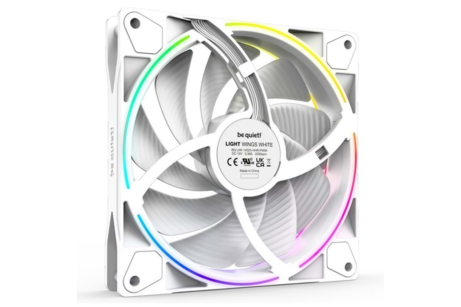 Be Quiet! Light Wings White 140Mm Pwm Premium Argb Kasa Fanı 4-Pin 3-lü Paket - BL103
