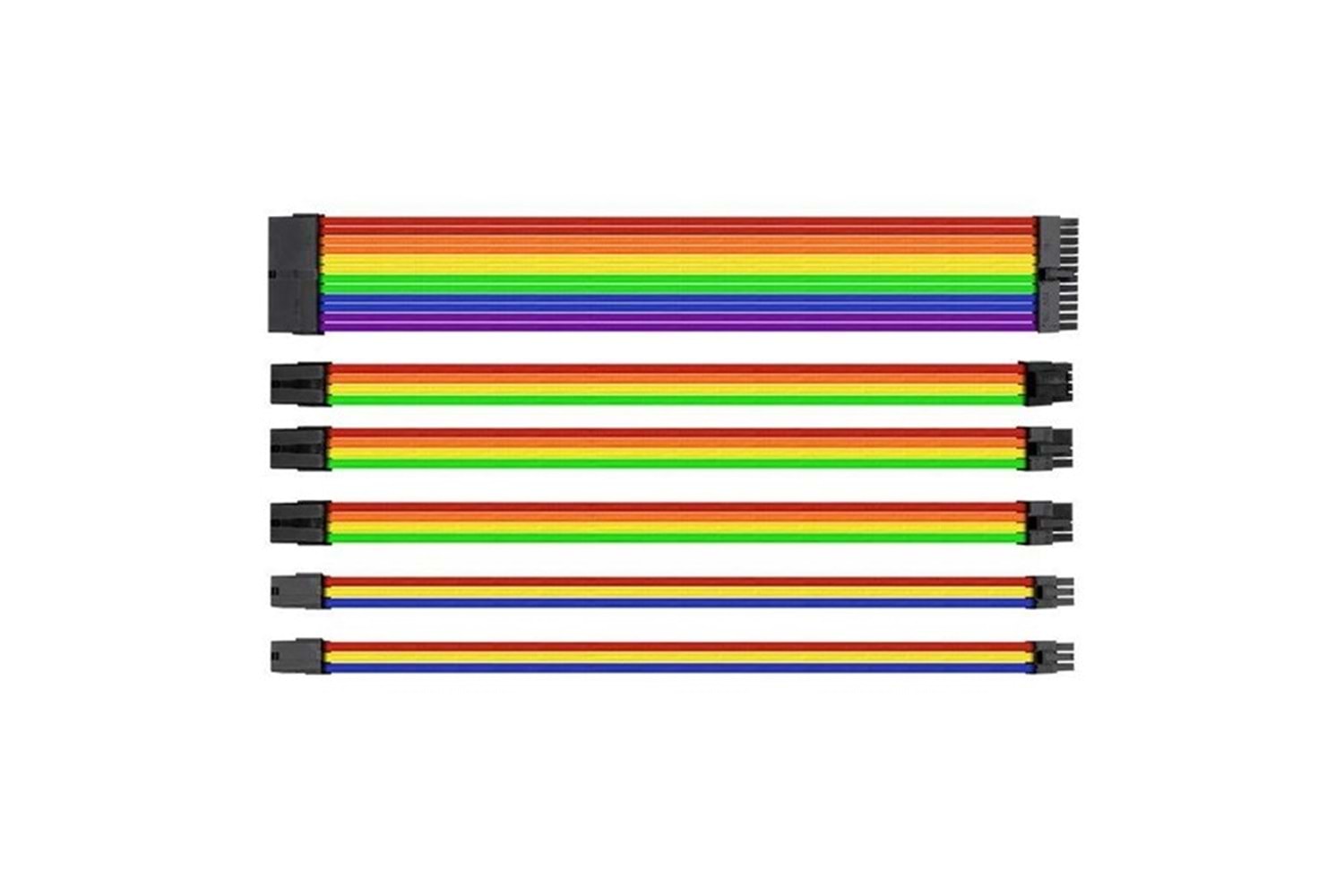 Thermaltake AC-049-CNONAN-A1 TtMod Rainbow Power Supply Sleeved Kablo Seti (16 AWG)