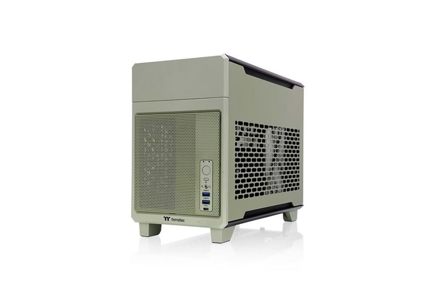 THERMALTAKE TR100 MATCHA GREEN DIJITAL EKRAN MINI-ITX PC KASASI YEŞİL