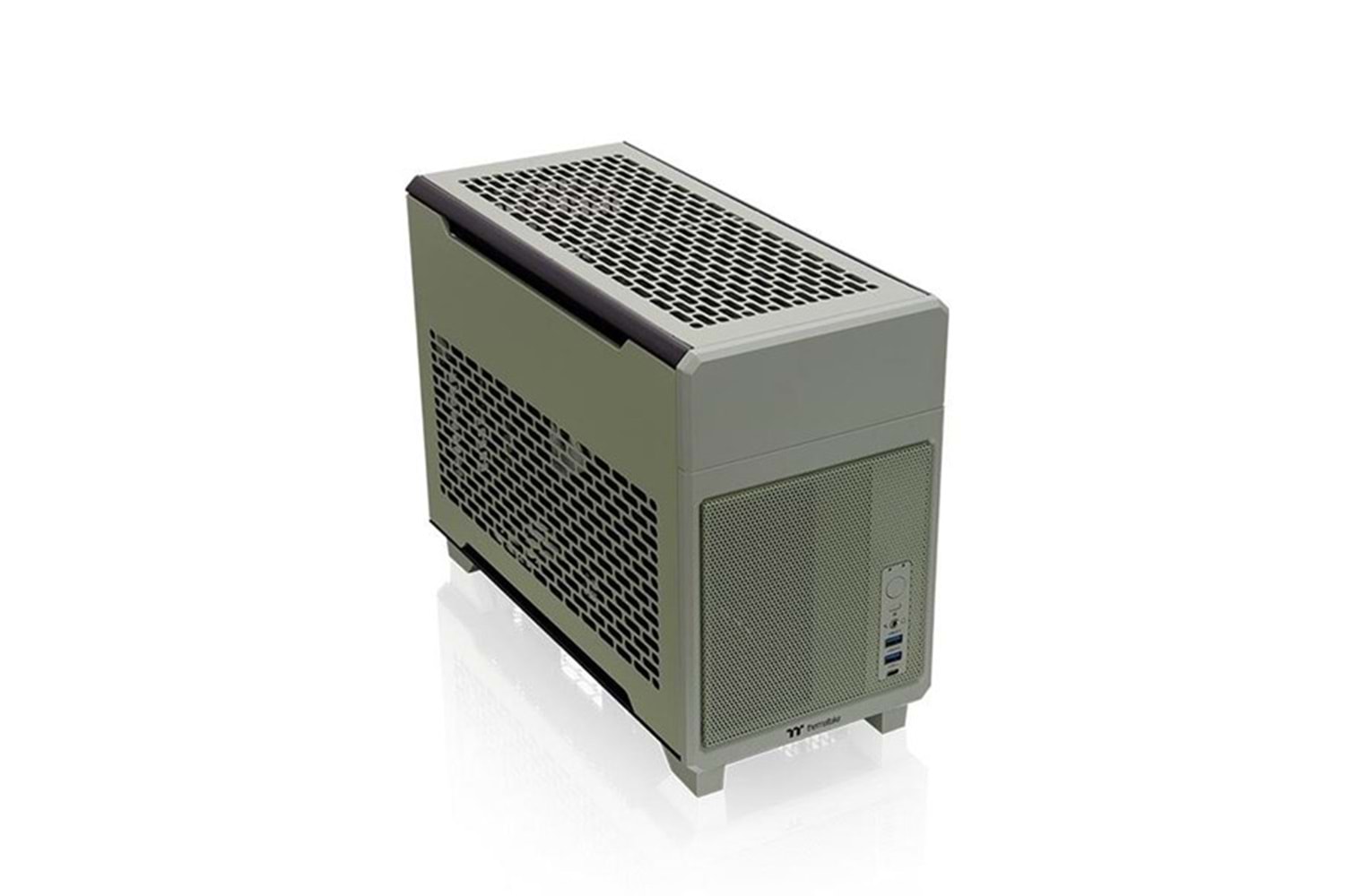 THERMALTAKE TR100 MATCHA GREEN DIJITAL EKRAN MINI-ITX PC KASASI YEŞİL