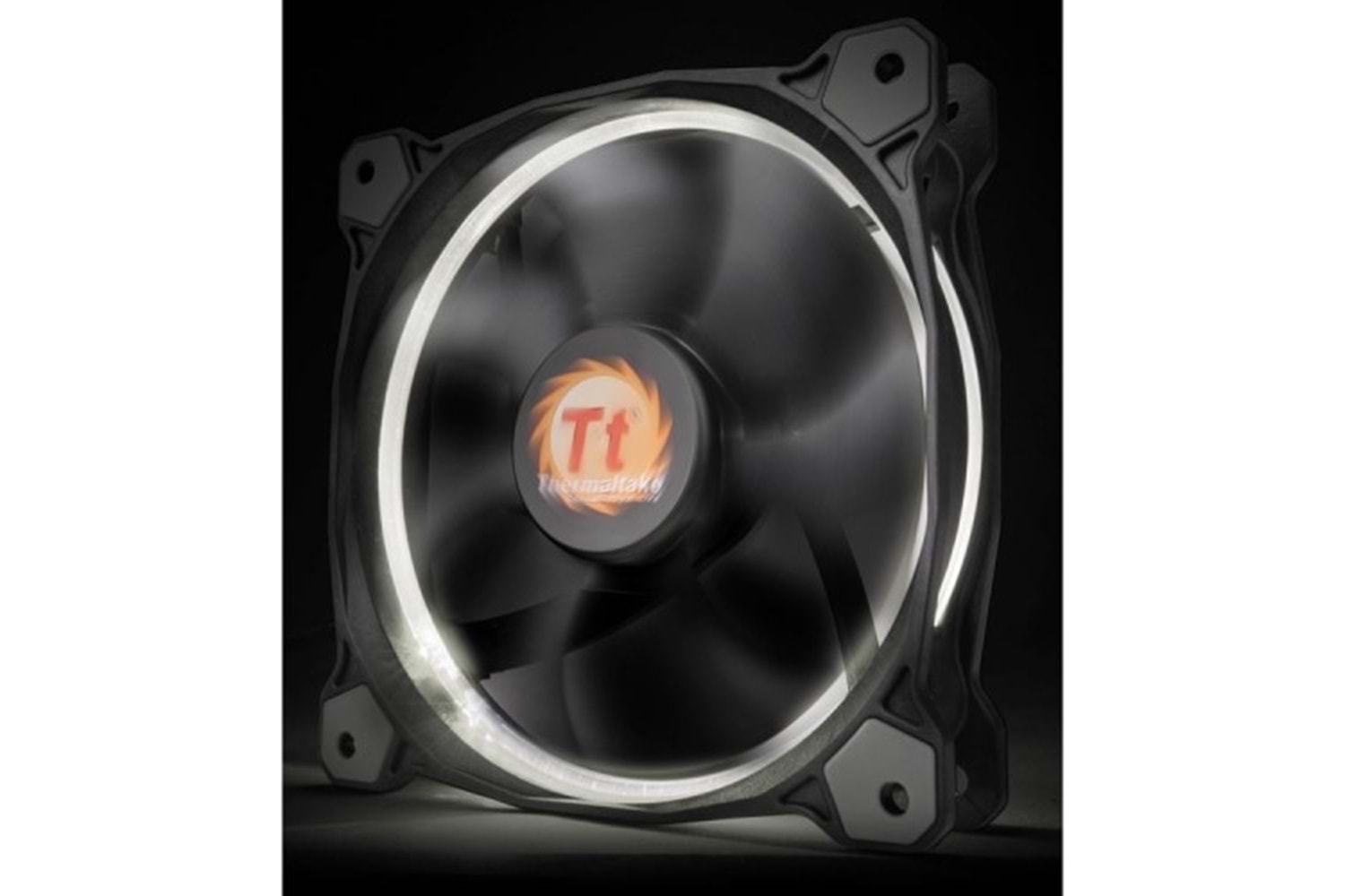 Thermaltake Riing CL-F038-PL12WT-A 120mm Beyaz Halka Ledli Titreşimsiz Kasa ve Radyatör Fanı