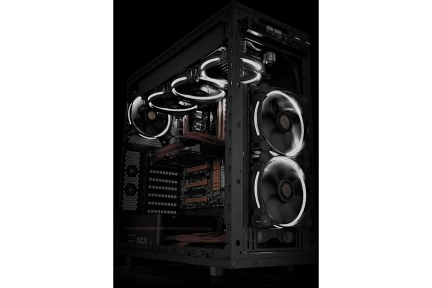 Thermaltake Riing CL-F038-PL12WT-A 120mm Beyaz Halka Ledli Titreşimsiz Kasa ve Radyatör Fanı
