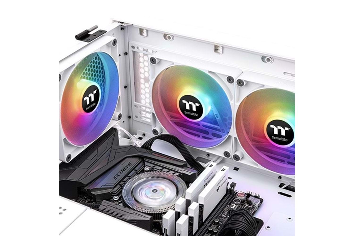 Thermaltake CT120 CL-F153-PL12SW-A Beyaz ARGB 2x120mm Kasa Fan Kiti