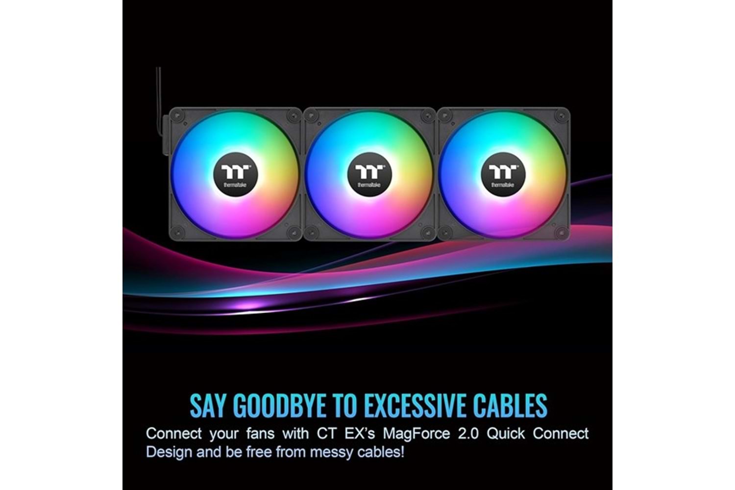 THERMALTAKE CT120 EX 3x120mm ARGB CL-F181-PL12SW-A Manyetik Modüler Fan Kiti