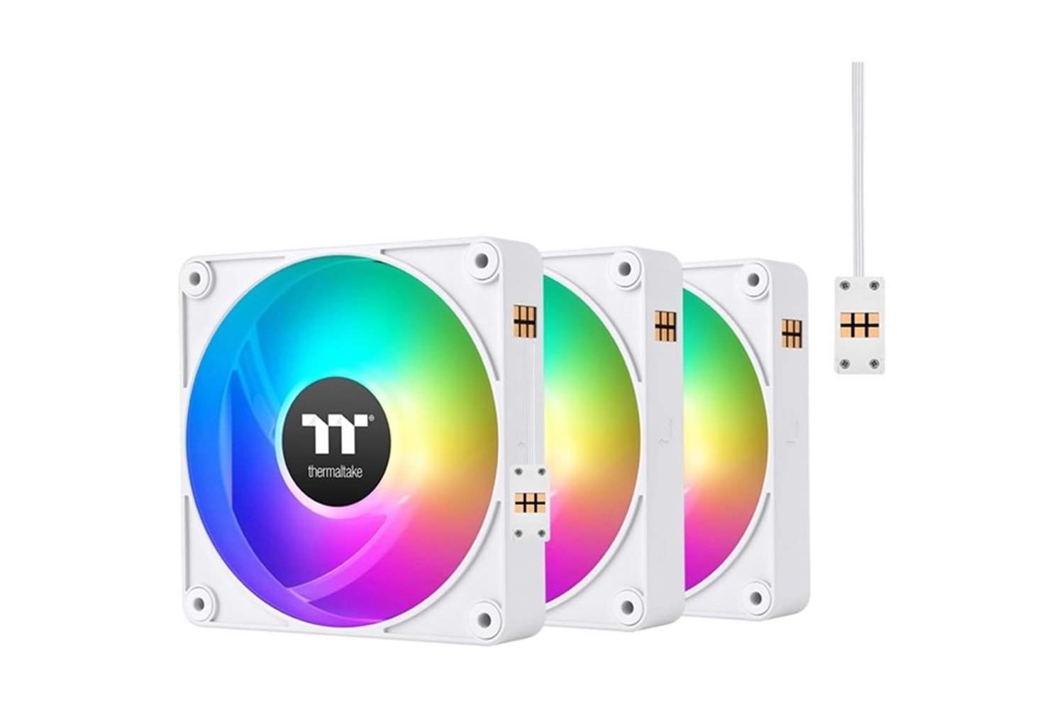 THERMALTAKE CT120 EX Beyaz Reverse CL-F194-PL12SW-A ARGB Manyetik Modüler Fan Kiti 3-lü paket