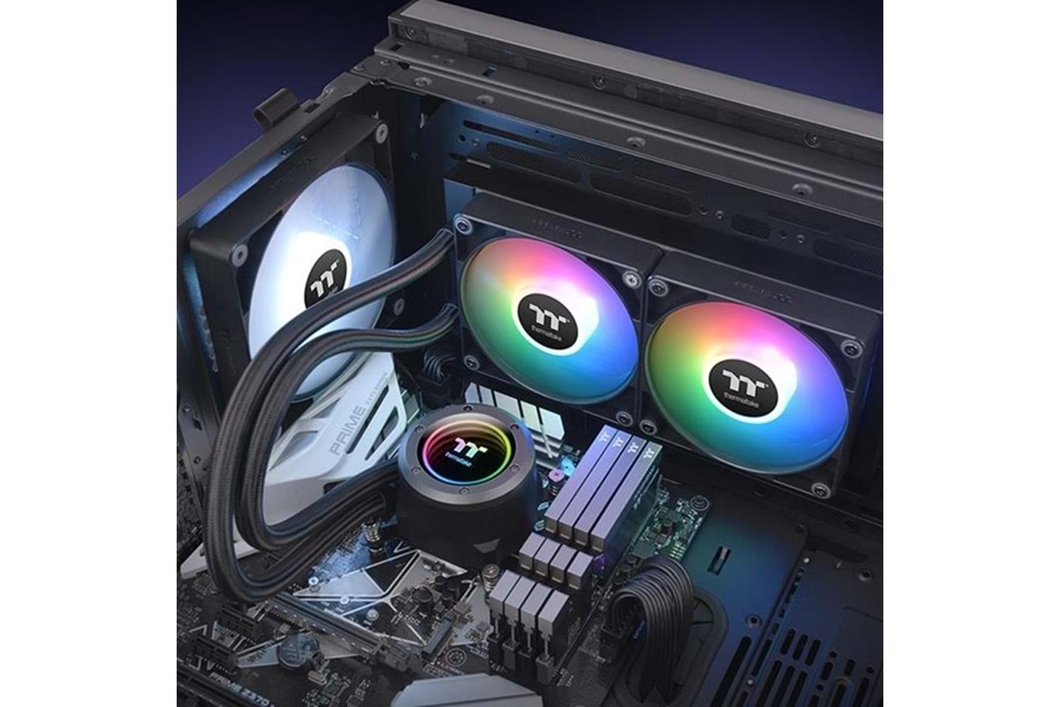 THERMALTAKE 240MM TH240 v2 CL-W361-PL12SW-A ARGB AM5-1851P SIVI SOĞUTMALI İŞLEMCİ FANI