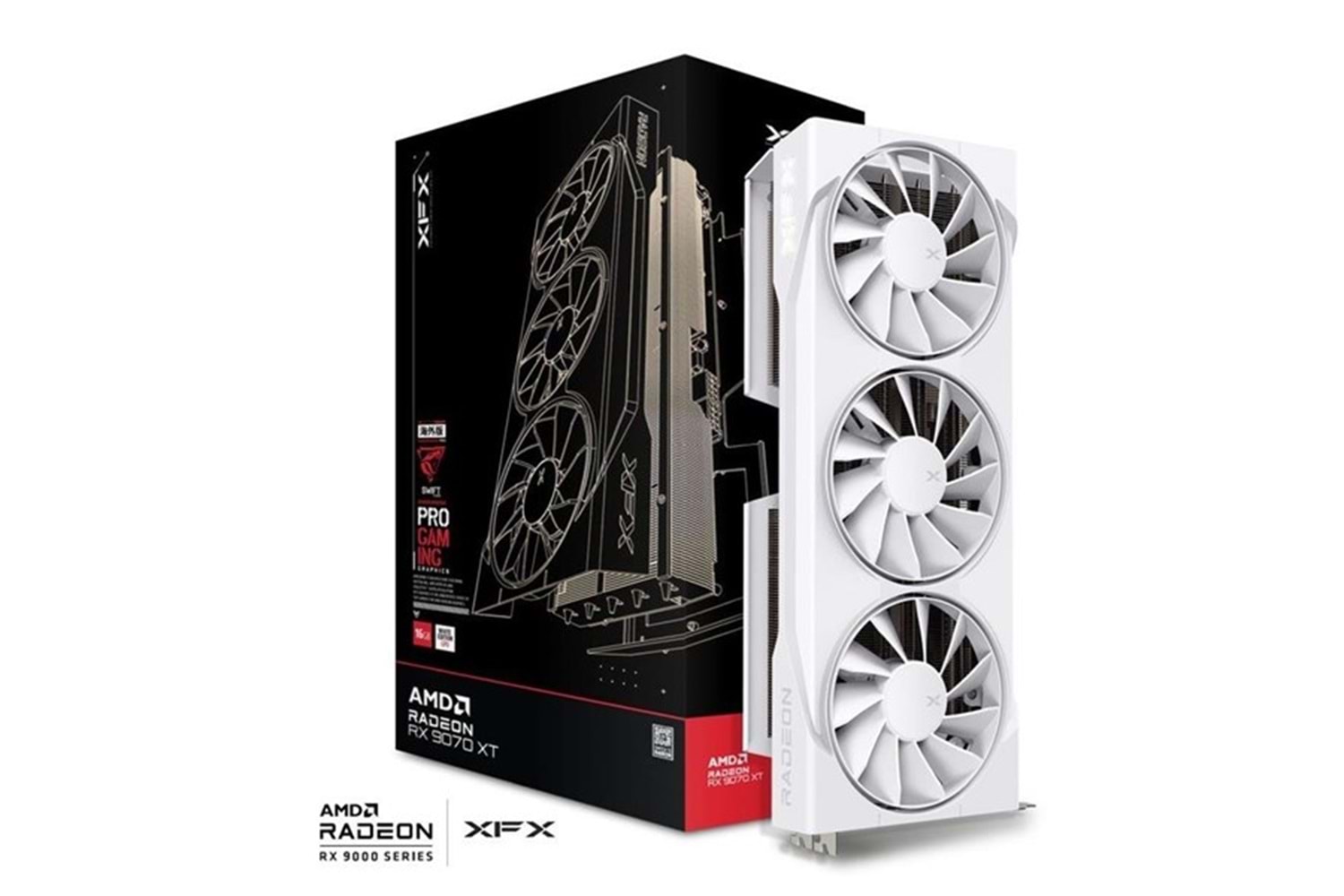 XFX 16GB RX9070XT SWIFT WHITE RX-97TSWF3W9 DDR6 256Bit PCIE 5.0 BEYAZ