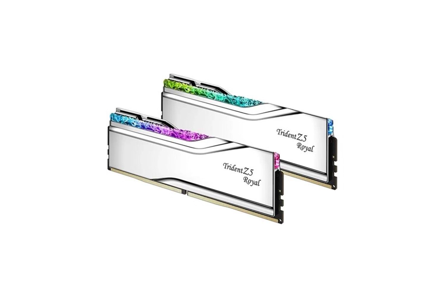 GSKILL 32GB (2X 16GB) DDR5 6000MHZ CL28 RGB DUAL KIT PC RAM TRIDENT Z5 ROYAL SILVER F5-6000J2836G16GX2-TR5S