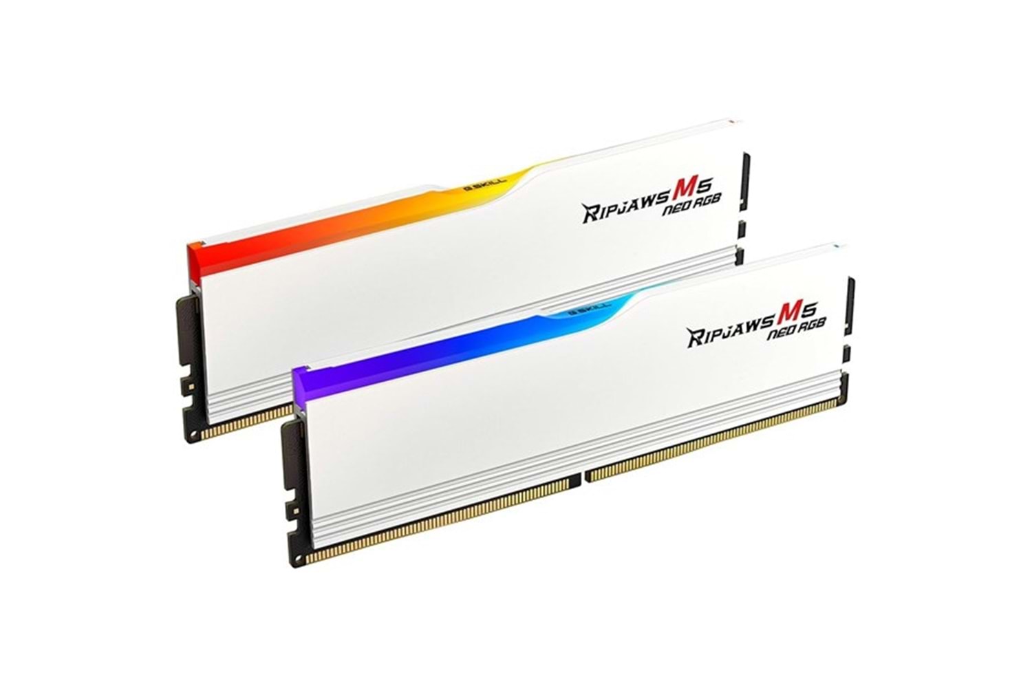 GSKILL 32GB (2X 16GB) DDR5 6000Mhz CL36 RGB DUAL KIT PC RAM RIPJAWS M5 F5-6000J3636F16GX2-RM5RW BEYAZ