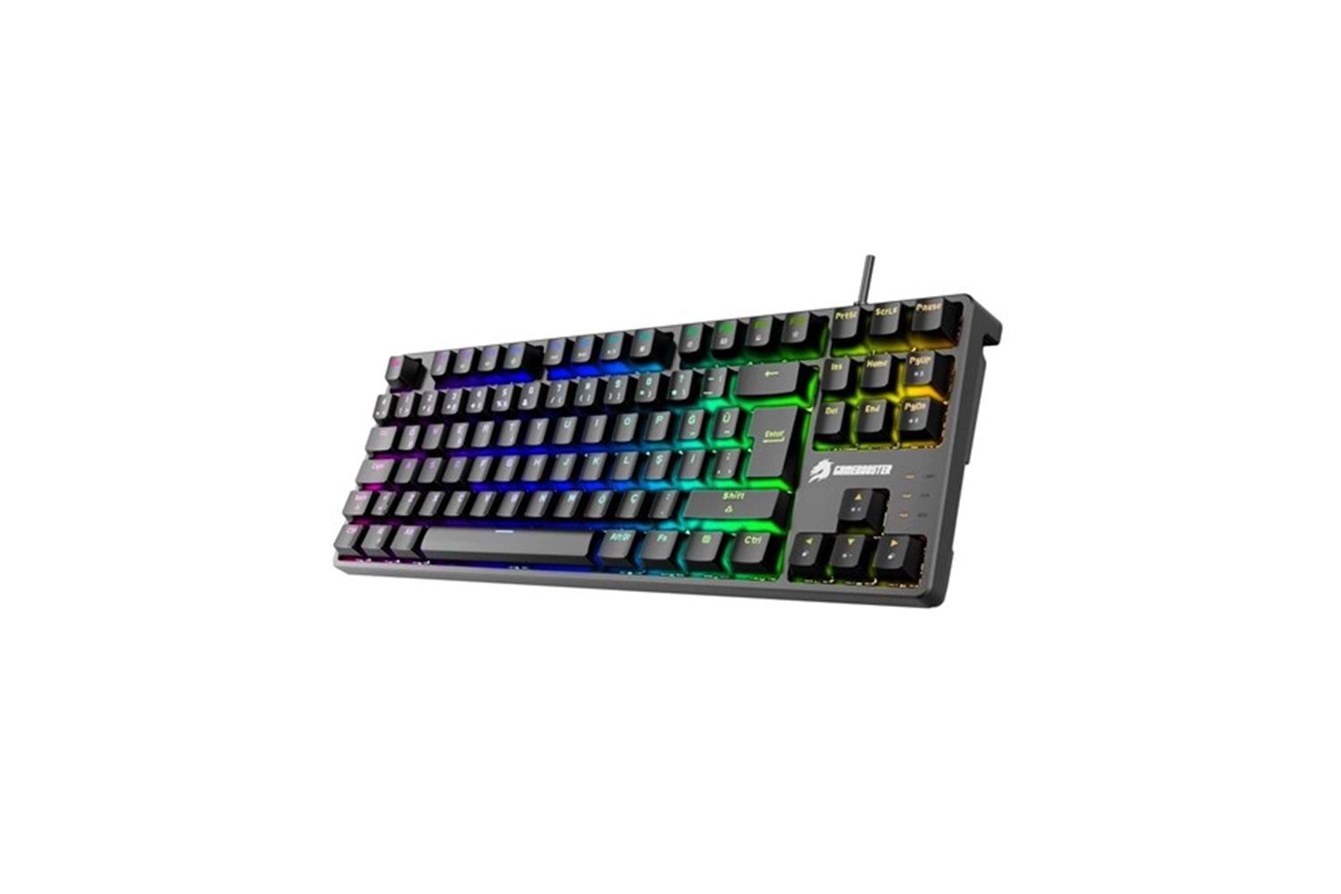 GAMEBOOSTER G23B Enigma TKL Rainbow Aydınlatmalı Red Switch Mekanik Siyah Oyun Klavyesi