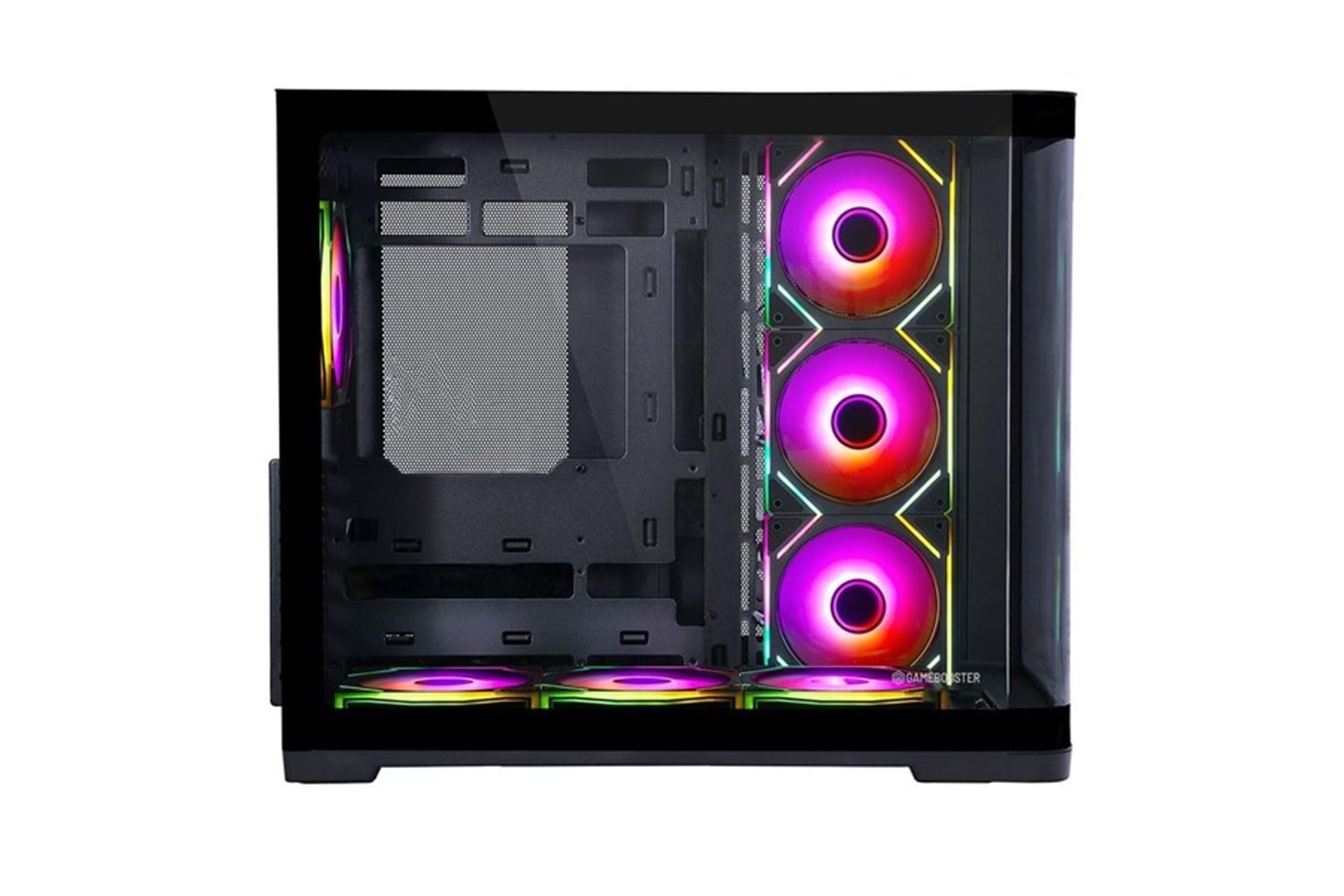 GAMEBOSTER 750W 80+ BRONZE GB-G2852B-750W 7-FANLI GAMING MID-TOWER PC KASASI