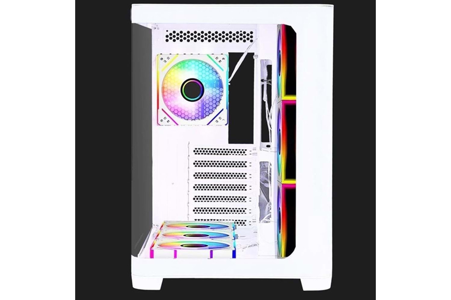 GAMEBOOSTER 850W 80+ BRONZE GB-G2852W-850W 7-FANLI GAMING MID-TOWER PC KASASI BEYAZ