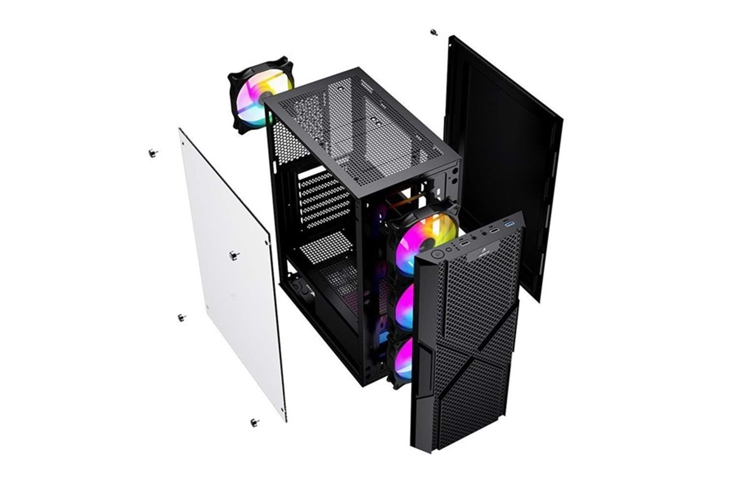 GAMEBOOSTER GB-PW908B FRGB GAMING MID-TOWER PC KASASI