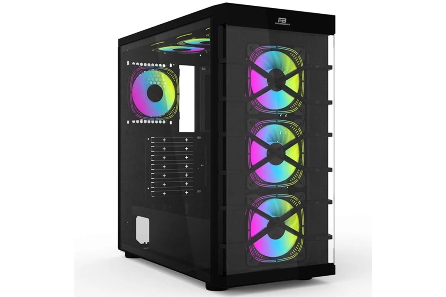 POWERBOOST PB-GR222BB 7-RGB FANLI GAMING MID-TOWER PC KASASI 