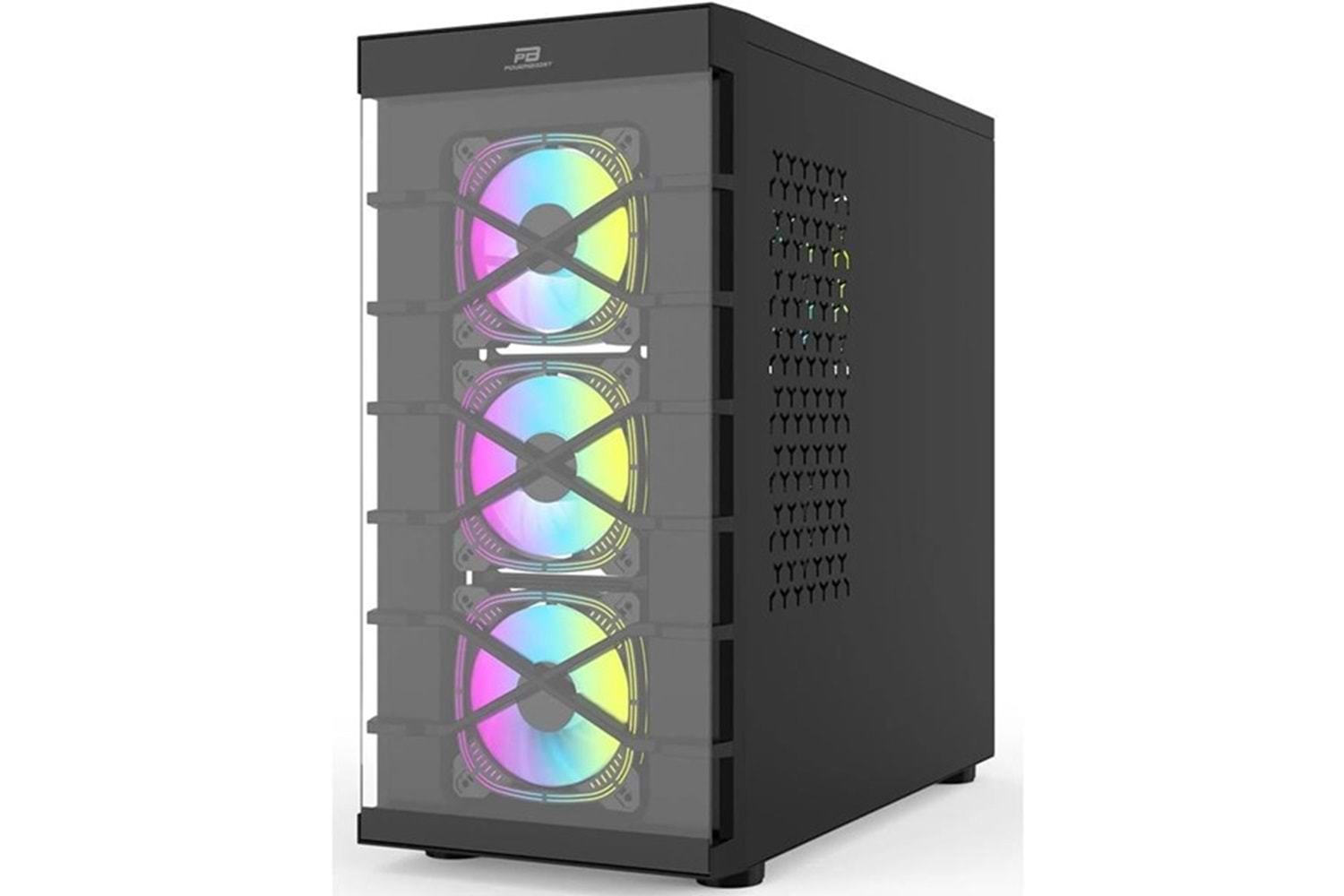 POWERBOOST PB-GR222BB 7-RGB FANLI GAMING MID-TOWER PC KASASI 