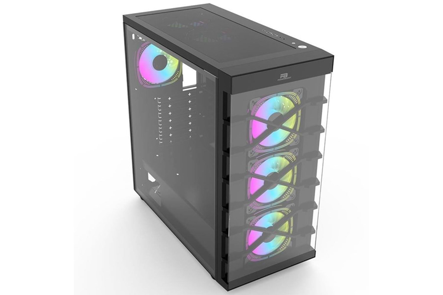 POWERBOOST PB-GR222BB 7-RGB FANLI GAMING MID-TOWER PC KASASI 