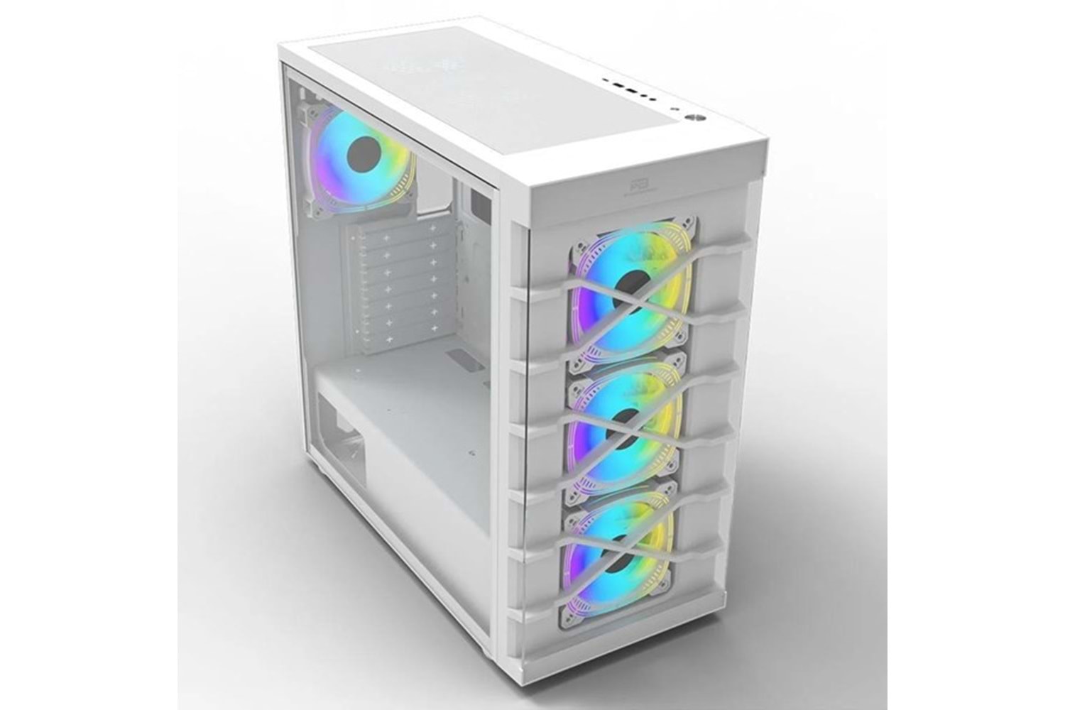 POWERBOOST PB-GR222BW 7-RGB FANLI GAMING MID-TOWER PC KASASI BEYAZ