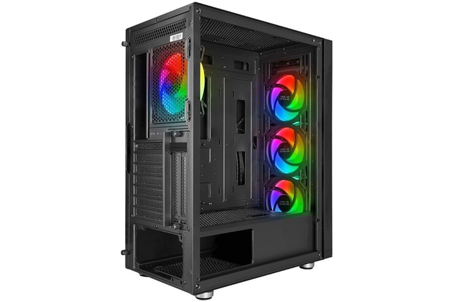 POWERBOOST VK-G3506S 4-RGB RIGN FANLI GAMING MID-TOWER PC KASASI