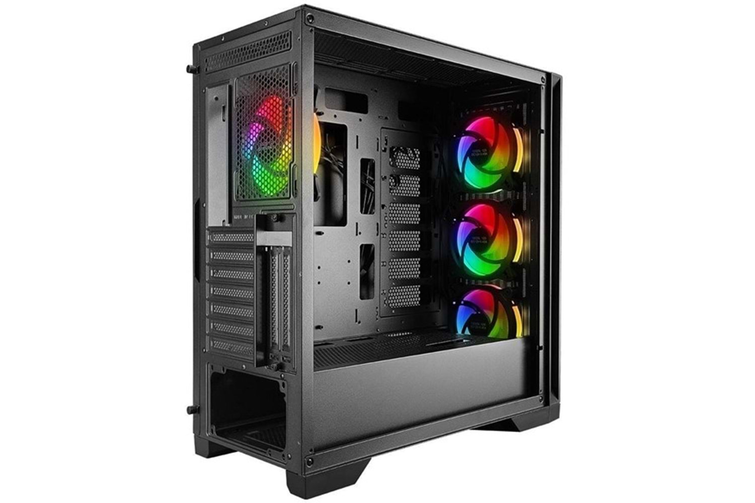 POWERBOOST VK-G4306S 4-ARGB FANLI GAMING MID-TOWER PC KASASI 360MM SIVI SOĞUTUCU DESTEĞİ