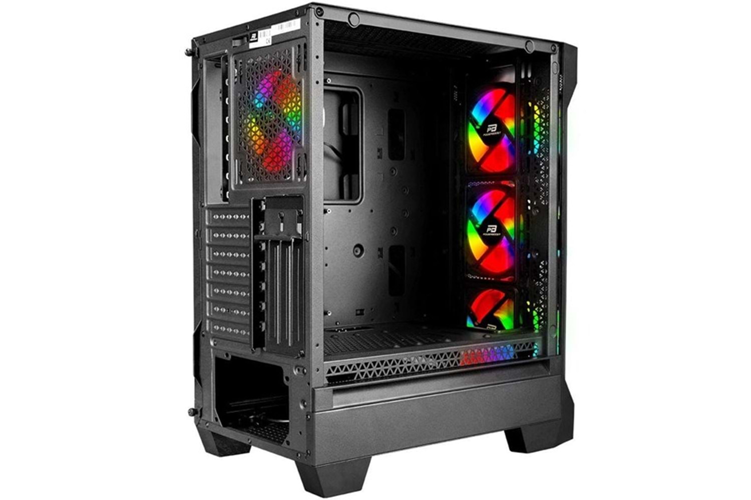 POWERBOOST VK-Z002B 4-ARGB RING FANLI GAMING MID-TOWER PC KASASI
