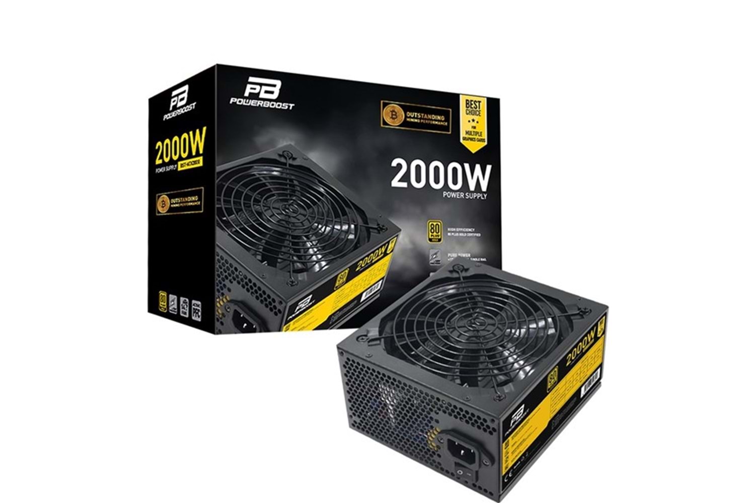 POWERBOOST 2000W BST-ATX2000 14CM FANLI MINING POWER SUPPLY