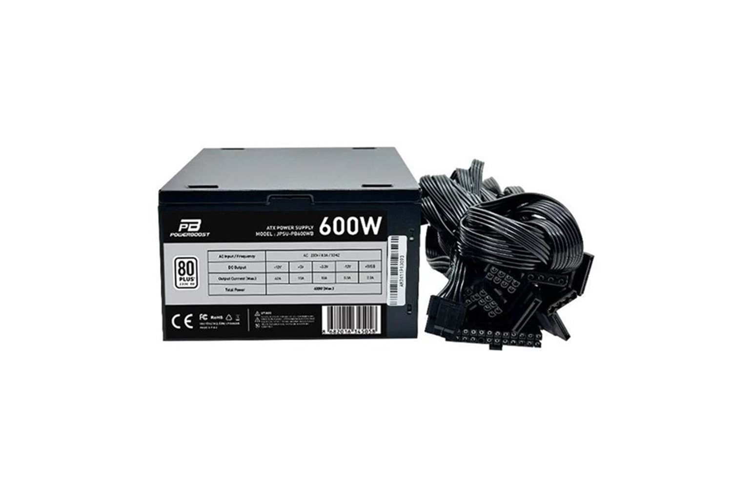 POWERBOOST 600W 80+ PB600WB 12CM FANLI POWER SUPLLY