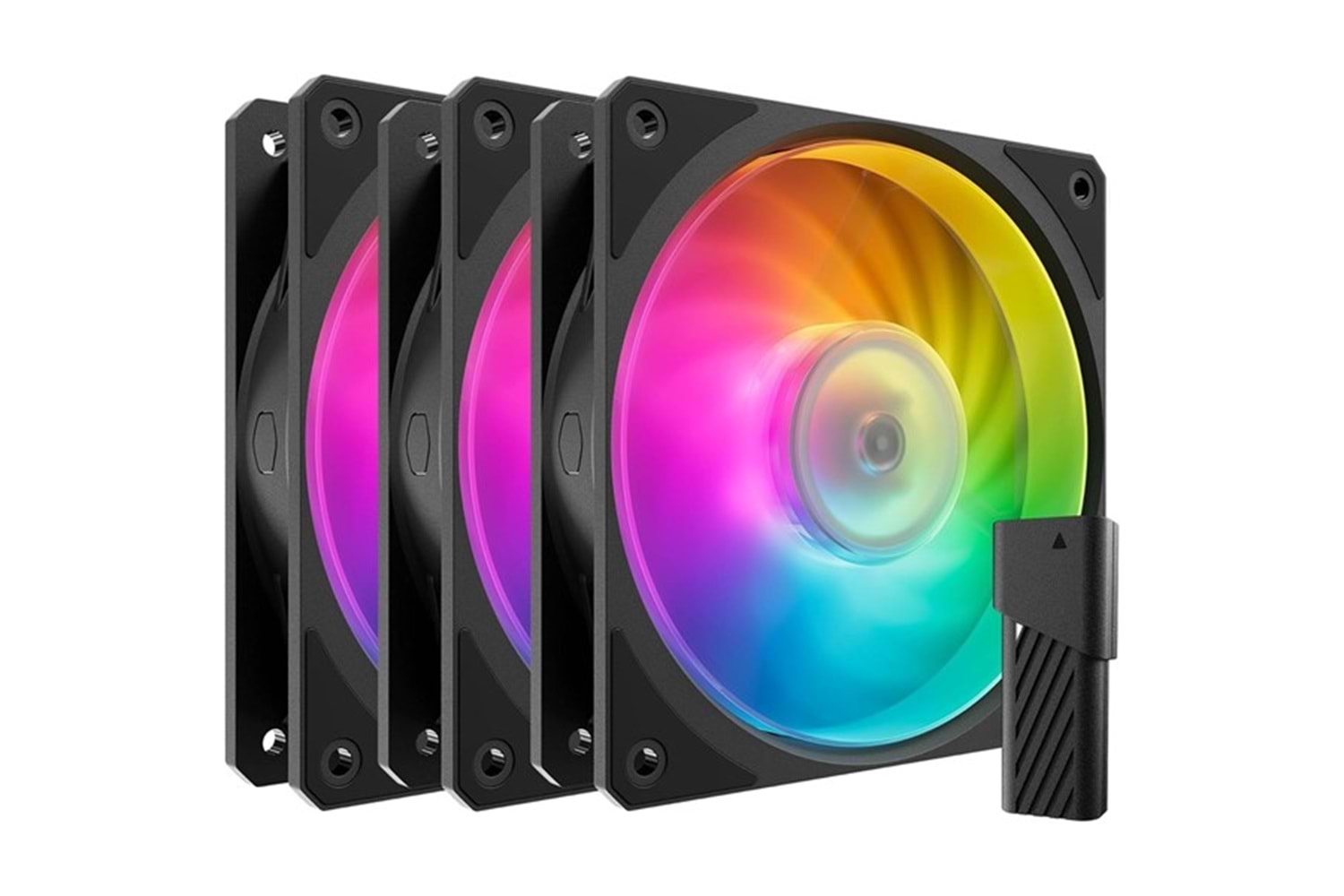 COOLERMASTER MOBIUS 120P MFZ-M2DN-243P2-R1 120mm ARGB Kasa Fan Kiti ARGB Kontrol Üniteli 3-lü paket