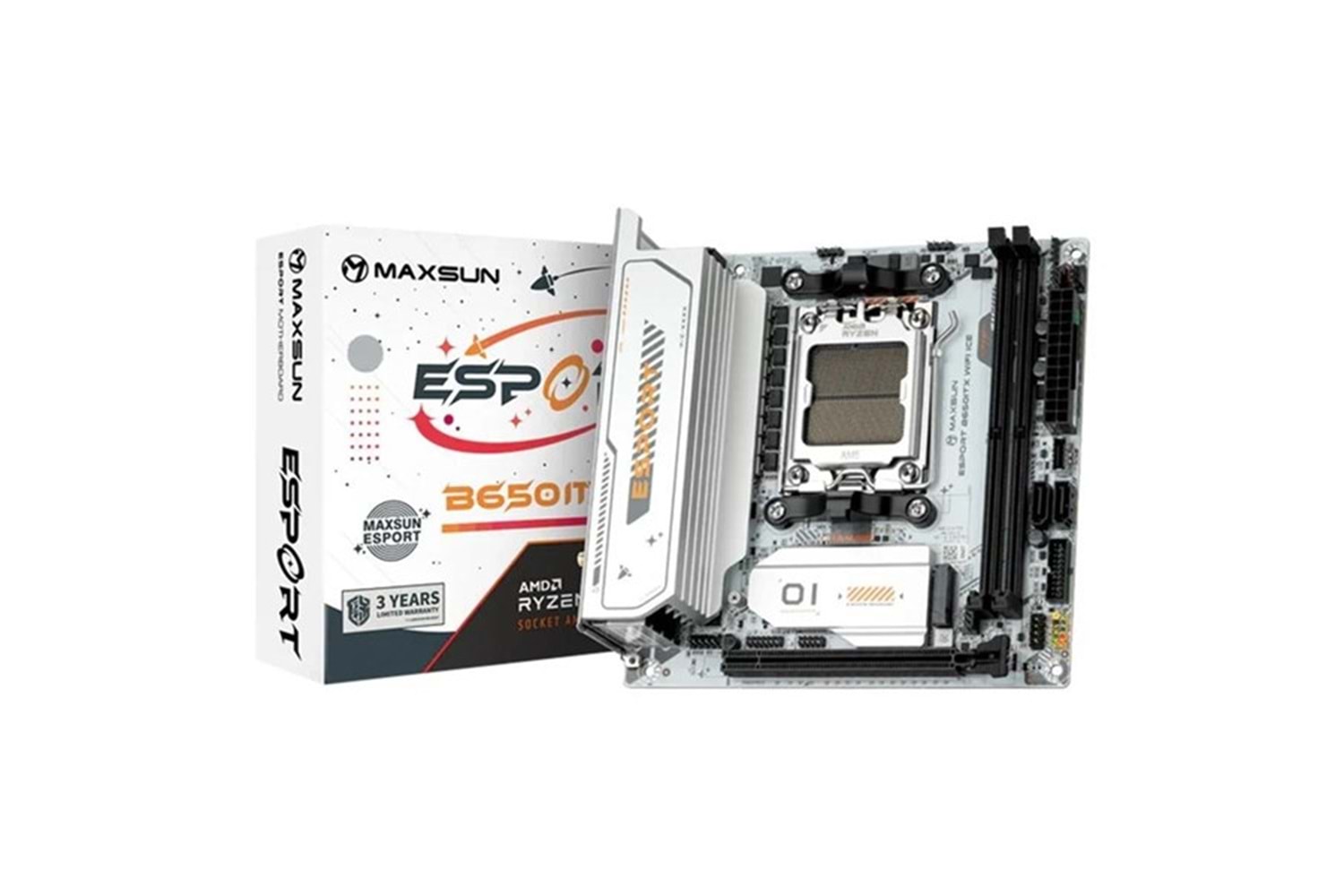 MAXSUN MS-eSport B650ITX WIFI ICE DDR5 HDMI-DP PCIE 5.0 AM5 MITX