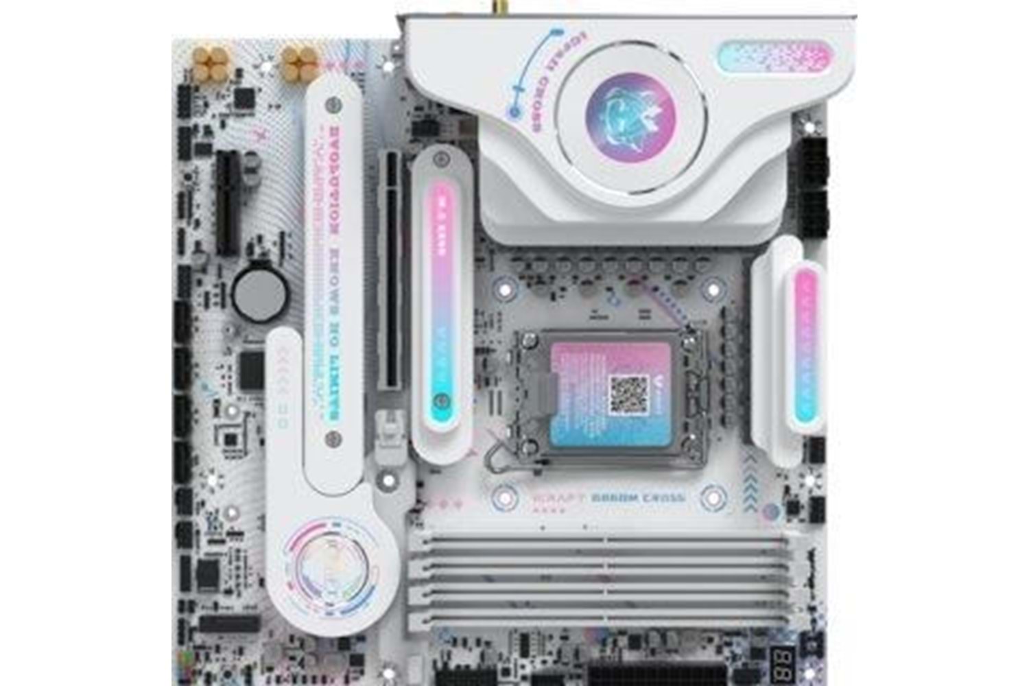 MAXSUN İCraft B860M CROSS PRO WIFI DDR5 HDMI-DP TYPEC PCIE 5.0 1851P MATX BEYAZ